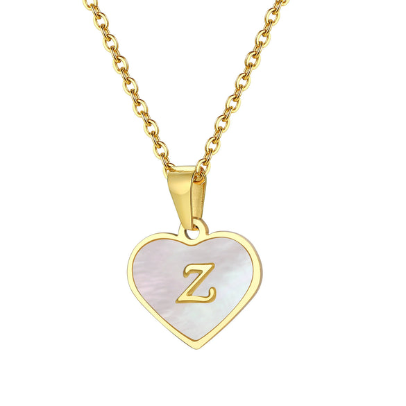 Wholesale Jewelry Stainless Steel Heart Shaped Pendant Necklace With Electroplating For Female
