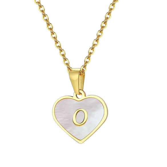 Wholesale Jewelry Stainless Steel Heart Shaped Pendant Necklace With Electroplating For Female