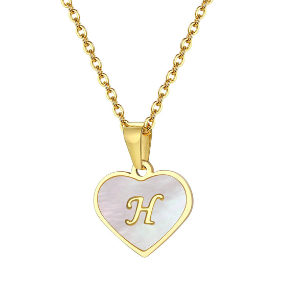 Wholesale Jewelry Stainless Steel Heart Shaped Pendant Necklace With Electroplating For Female