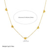 Wholesale Jewelry Stainless Steel Heartshaped Electroplated Collar Chain Necklace For Women