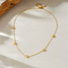 Wholesale Jewelry Stainless Steel Heartshaped Electroplated Collar Chain Necklace For Women