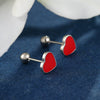 Wholesale Jewelry Stainless Steel Heartshaped Electroplated Women's Earrings