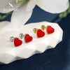 Wholesale Jewelry Stainless Steel Heartshaped Electroplated Women's Earrings