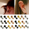 Wholesale Jewelry Stainless Steel Heartshaped Fivestar Ball Moon Polished Earrings And Lip Nails