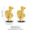 Wholesale Jewelry Stainless Steel Heartshaped Flower Geometric Earrings With Stamping