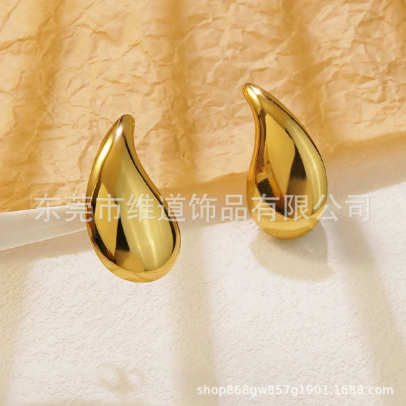 Wholesale Jewelry Stainless Steel Heartshaped Flower Geometric Earrings With Stamping
