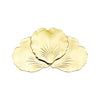 Wholesale Jewelry Stainless Steel Heartshaped Petal Wide Ring With Flower Pattern 18K Goldplated