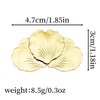 Wholesale Jewelry Stainless Steel Heartshaped Petal Wide Ring With Flower Pattern 18K Goldplated