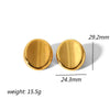 Wholesale Jewelry Stainless Steel High Sense Geometric Round Electroplated Earrings For Women