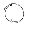 Wholesale Jewelry Stainless Steel Hollow Cross Unisex Bracelet With Letters Numbers Text Electroplating