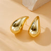 Wholesale Jewelry Stainless Steel Hollow Water Drop Pendant Electroplated Ladies Accessories Bracelet Earrings Necklace