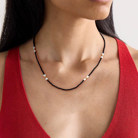 Wholesale Jewelry Stainless Steel Imitation Pearl Geometric Electroplating Necklace For Women