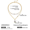 Wholesale Jewelry Stainless Steel Imitation Pearl Geometric Electroplating Necklace For Women