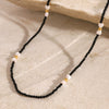 Wholesale Jewelry Stainless Steel Imitation Pearl Geometric Electroplating Necklace For Women