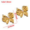 Wholesale Jewelry Stainless Steel Imitation Pearl Pendant With Round Irregular Bow Pattern Gold Plated Handmade Accessories