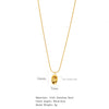 Wholesale Jewelry Stainless Steel Ingot Pendant With Round Snake Clavicle Chain Electroplated