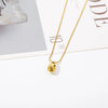 Wholesale Jewelry Stainless Steel Ingot Pendant With Round Snake Clavicle Chain Electroplated
