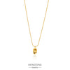 Wholesale Jewelry Stainless Steel Ingot Pendant With Round Snake Clavicle Chain Electroplated