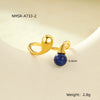 Wholesale Jewelry Stainless Steel Irregular Geometric Opening Ring Set With Stone Light Luxury Style Electroplated