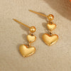 Wholesale Jewelry Stainless Steel 18K Electroplating Heart Shape Geometric Women's Earrings