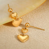 Wholesale Jewelry Stainless Steel 18K Electroplating Heart Shape Geometric Women's Earrings