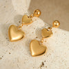 Wholesale Jewelry Stainless Steel 18K Electroplating Heart Shape Geometric Women's Earrings