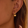 Wholesale Jewelry Stainless Steel 18K Electroplating Heart Shape Geometric Women's Earrings