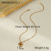 Wholesale Jewelry Stainless Steel 18K Gold Electroplated Geometric Pattern Pendant Necklace For Women