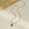 Wholesale Jewelry Stainless Steel 18K Gold Electroplated Geometric Pattern Pendant Necklace For Women