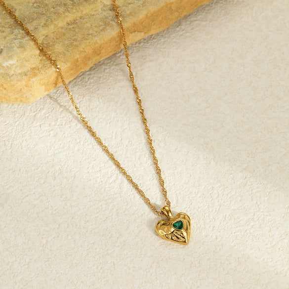 Wholesale Jewelry Stainless Steel 18K Gold Electroplated Geometric Pattern Pendant Necklace For Women
