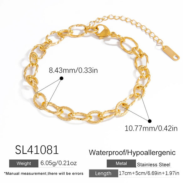 Wholesale Jewelry Stainless Steel 18K Gold Geometric Electroplated Necklace Unisex