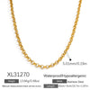 Wholesale Jewelry Stainless Steel 18K Gold Geometric Electroplated Necklace Unisex