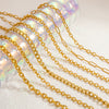 Wholesale Jewelry Stainless Steel 18K Gold Geometric Electroplated Necklace Unisex