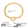 Wholesale Jewelry Stainless Steel 18K Gold Geometric Electroplated Necklace Unisex