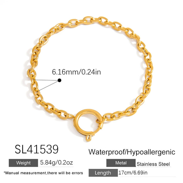 Wholesale Jewelry Stainless Steel 18K Gold Geometric Electroplated Necklace Unisex