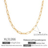 Wholesale Jewelry Stainless Steel 18K Gold Geometric Electroplated Necklace Unisex
