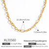 Wholesale Jewelry Stainless Steel 18K Gold Geometric Electroplated Necklace Unisex