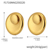 Wholesale Jewelry 316L Stainless Steel 18K Gold Plated Exaggerated Big Round Earrings With Stars Sun And Moon Clouds Universe Pattern