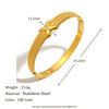 Wholesale Jewelry Stainless Steel 18K Gold Plated Geometric Bracelet For Women