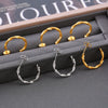 Wholesale Jewelry Stainless Steel 18K Gold Plated Geometric Cshaped Twisted Earrings For Women
