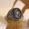Wholesale Jewelry Stainless Steel 18K Gold Plated Geometric Hip Hop Retro Men's Ring
