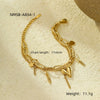 Wholesale Jewelry Stainless Steel 18K Gold Plated Geometric Love Star Pendant Double Bracelet