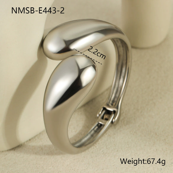 Wholesale Jewelry Stainless Steel 18K Gold Plated Geometric Open Bracelet
