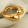 Wholesale Jewelry Stainless Steel 18K Gold Plated Geometric Open Bracelet