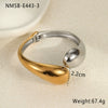 Wholesale Jewelry Stainless Steel 18K Gold Plated Geometric Open Bracelet