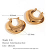 Wholesale Jewelry Stainless Steel 18K Gold Plated Hollow Heartshaped Geometric Earrings For Women