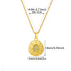 Wholesale Jewelry Stainless Steel 18K Gold Plated Imitation Jade Cross Chain Necklace Unisex
