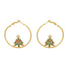 Wholesale Jewelry 316L Stainless Steel 18K Gold Plated Plant Flowers Enamel Glazed Zircon Necklace Earrings Set For Women