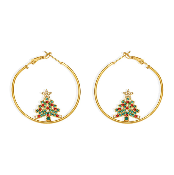 Wholesale Jewelry 316L Stainless Steel 18K Gold Plated Plant Flowers Enamel Glazed Zircon Necklace Earrings Set For Women