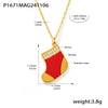 Wholesale Jewelry 316L Stainless Steel 18K Gold Plated Plant Flowers Enamel Glazed Zircon Necklace Earrings Set For Women